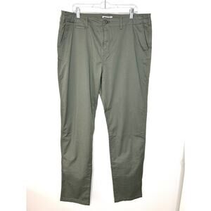 American Tall Women's High Rise Tapered Chino Pants Sz 20T Green Casual Stretch